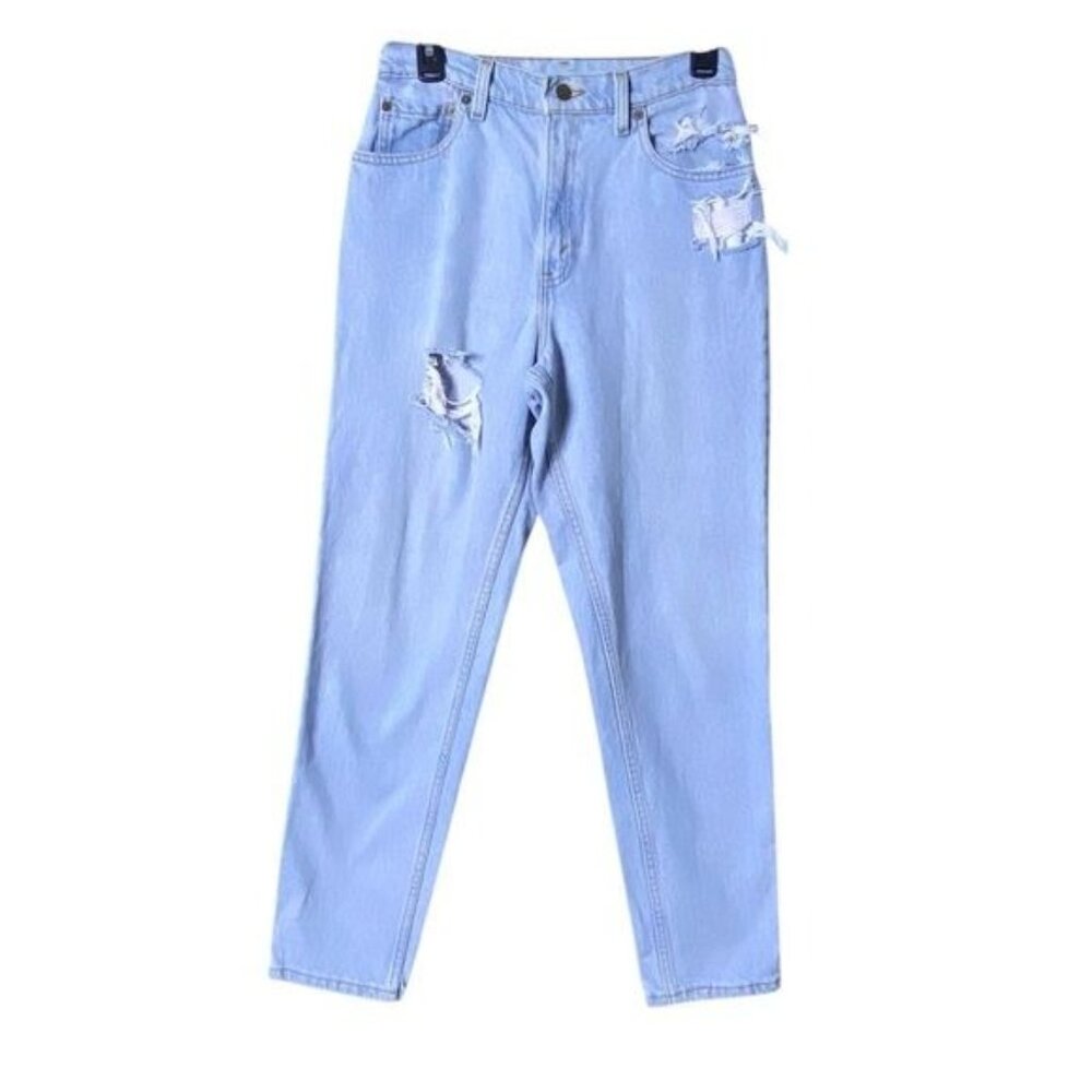 Levis 551 Relaxed Fit Tapered Leg Barrel Jeans Size 8 Faded 90s Y2K Bohemian